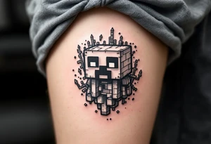 small Minecraft tattoo tattoo idea