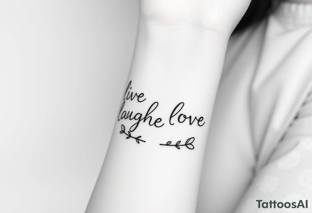 Live laugh love tattoo thats a bracelet tattoo idea
