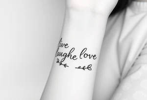 Live laugh love tattoo thats a bracelet tattoo idea