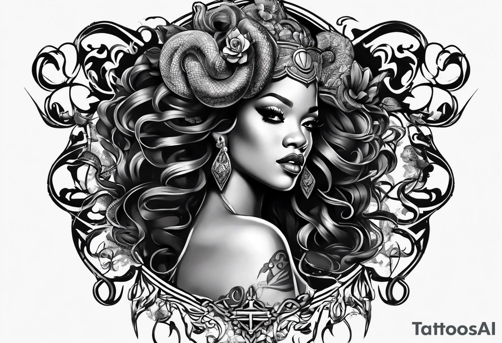 Medusa rihanna tattoo idea