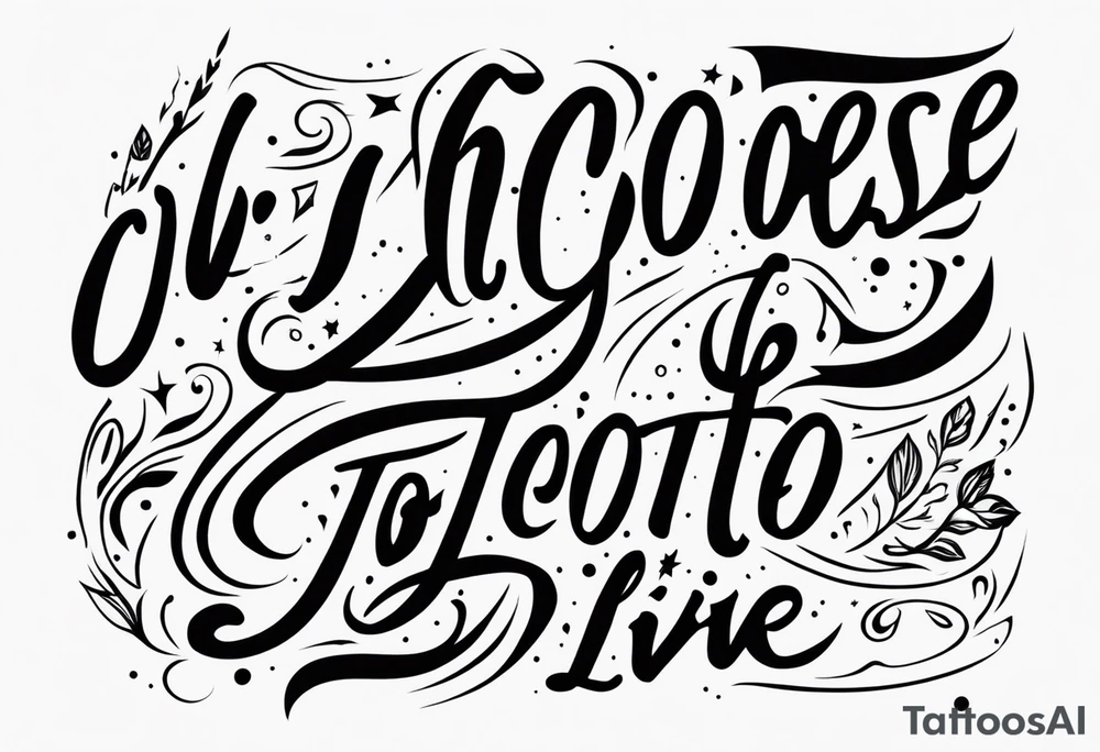 1.9.2023 I chose to live. tattoo idea