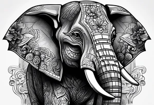 Lego Elephant head m tattoo idea