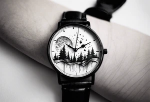 a watch falling to the dark tattoo idea