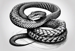 Snake wrapped around sword tattoo idea