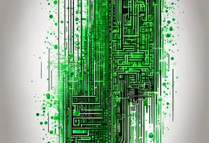 cascading green matrix code from the movie tattoo idea