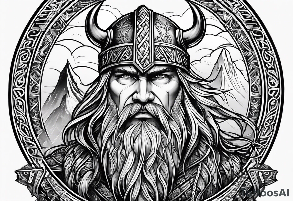 Valhalla viking tattoo idea