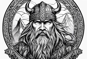 Valhalla viking tattoo idea