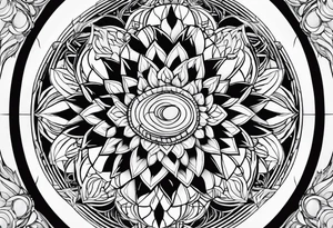 geometric circle tattoo idea
