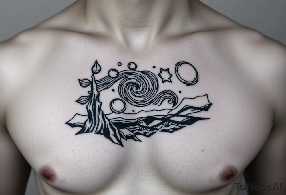 Starry night tattoo idea