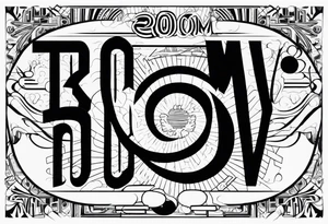 Tomorrowland 2024 based on the word Boom tattoo idea