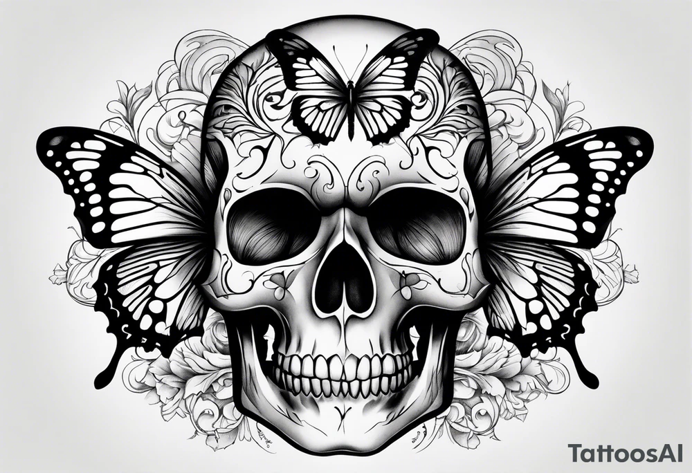 A butterfly that looks like a skull. tattoo idea