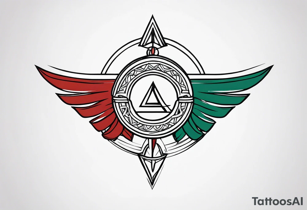 Ancient spartan trinity symbol tattoo idea