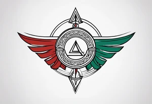 Ancient spartan trinity symbol tattoo idea