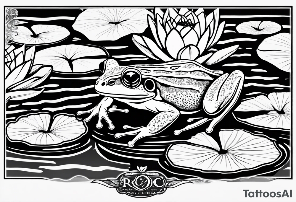 frogs on Lilly pads tattoo idea