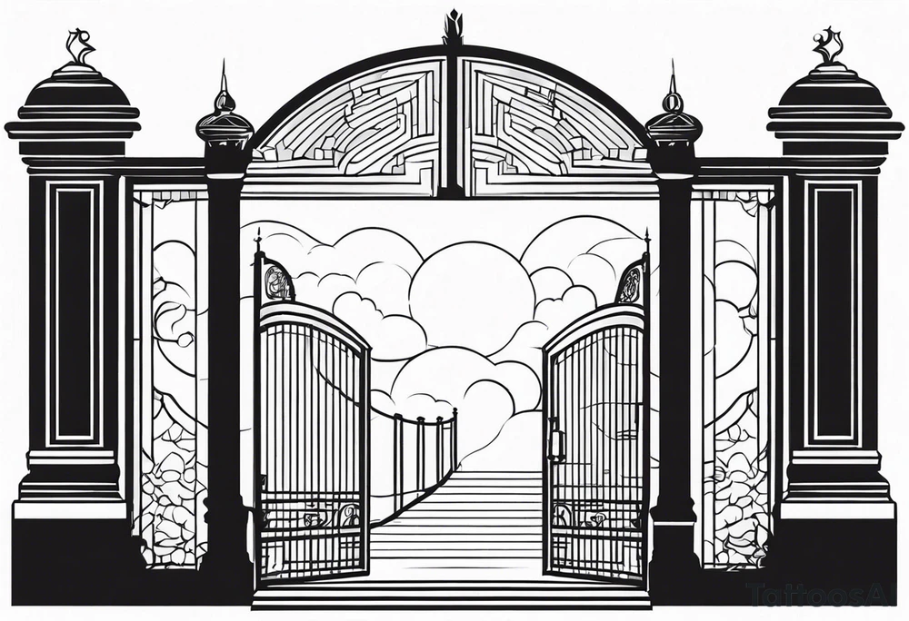 heaven gate vector tattoo idea