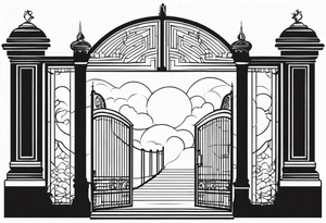 heaven gate vector tattoo idea