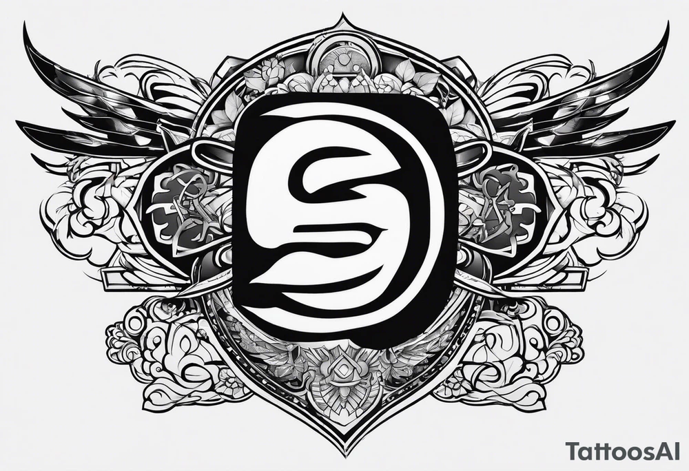 naruto headband with the letters AR in the middle tattoo idea