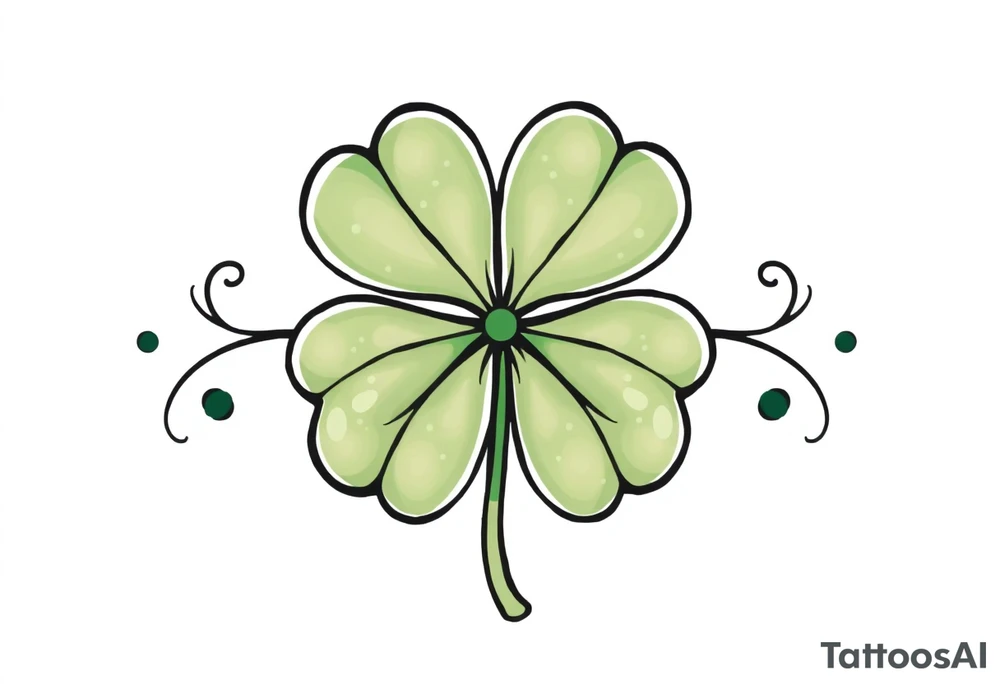 4-leaf clover tattoo idea
