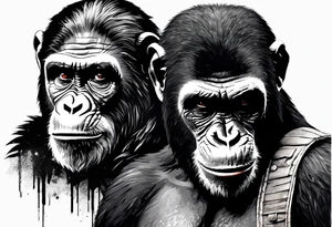 Caesar planet of the apes tattoo idea