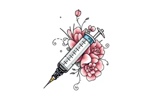 syringe tattoo idea