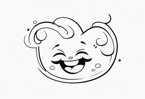 Happy, jolly , cute character tattoo idea