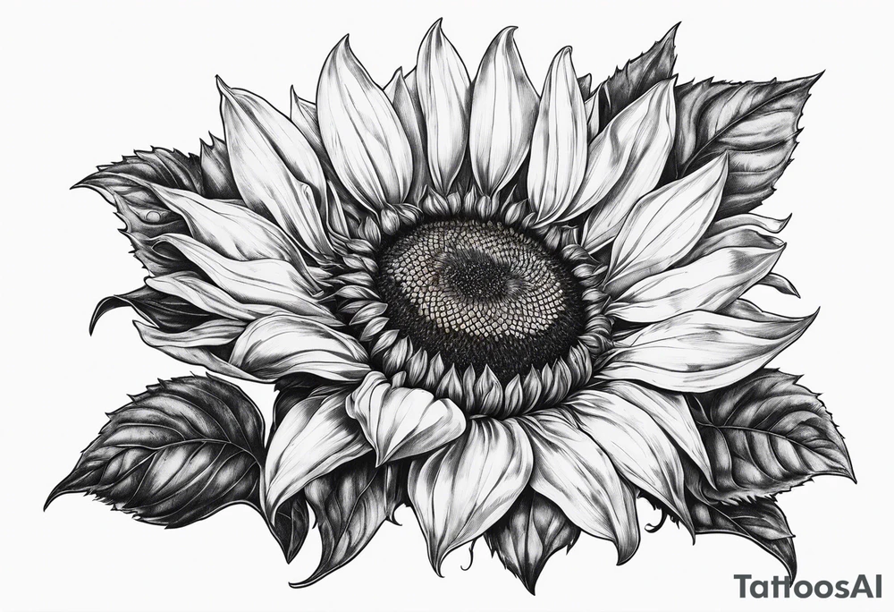 Sunflower for a male tattoo tattoo idea