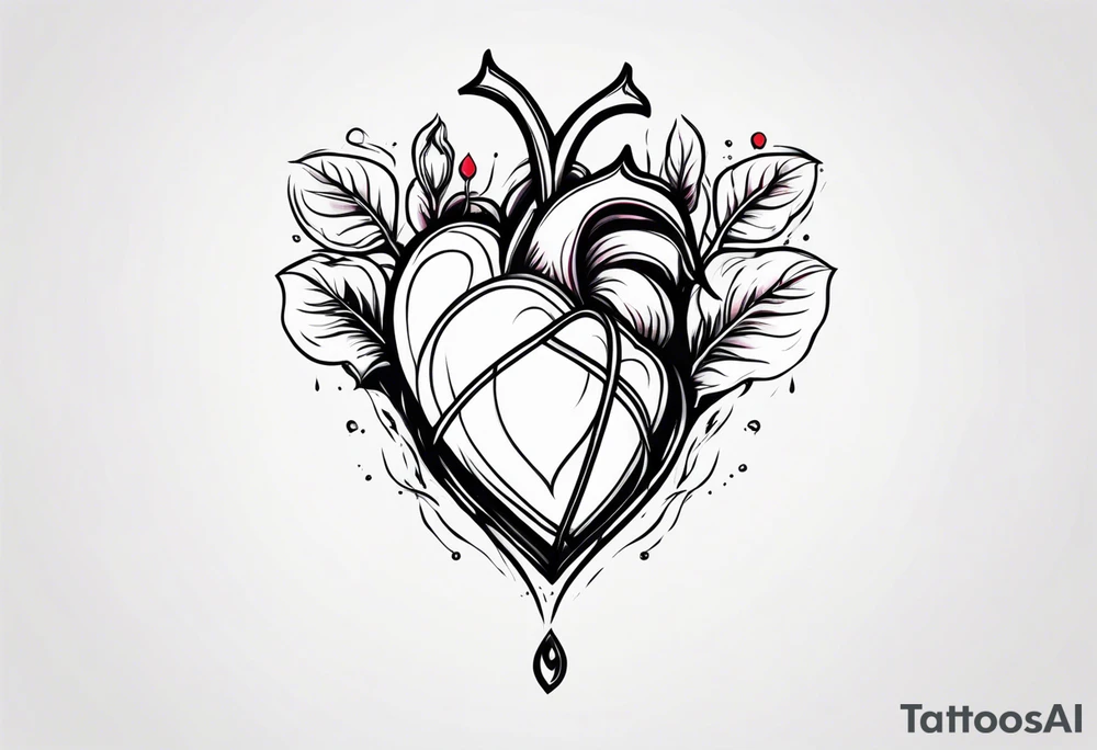 Bleeding heart tattoo idea