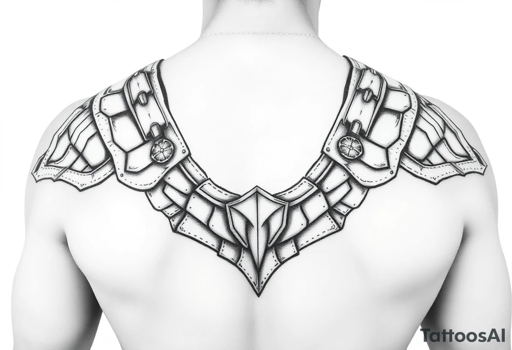 Chest armor tattoo idea
