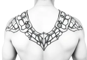 Chest armor tattoo idea