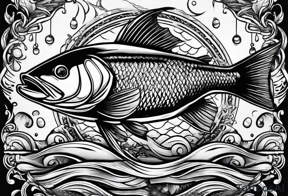Fishing tattoo idea