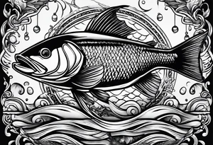 Fishing tattoo idea