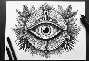 Compass
Jungle Plants
All-seeing Eye tattoo idea