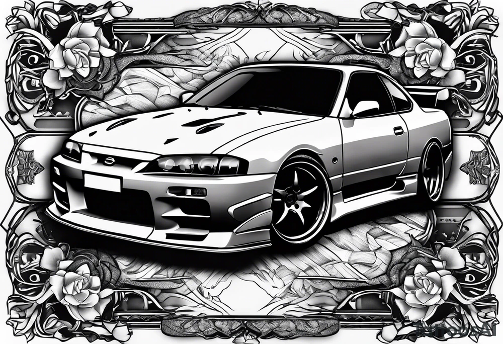 Nissan silvia S15 logo tattoo idea