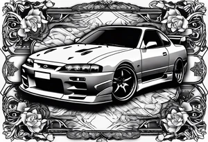 Nissan silvia S15 logo tattoo idea