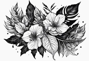dead leaves floating tattoo idea
