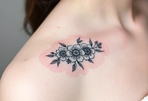 January December July birthday flower infinity flower tattoo idea