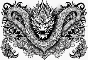 Māori dragon deltoid tattoo idea