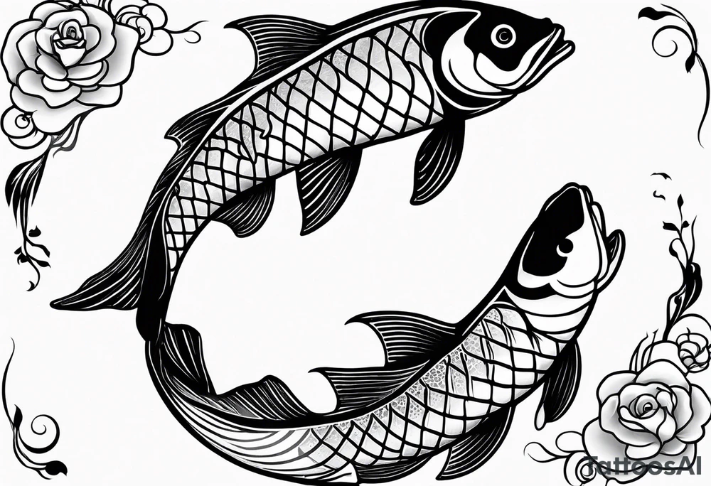 Pisces koi fish tattoo idea