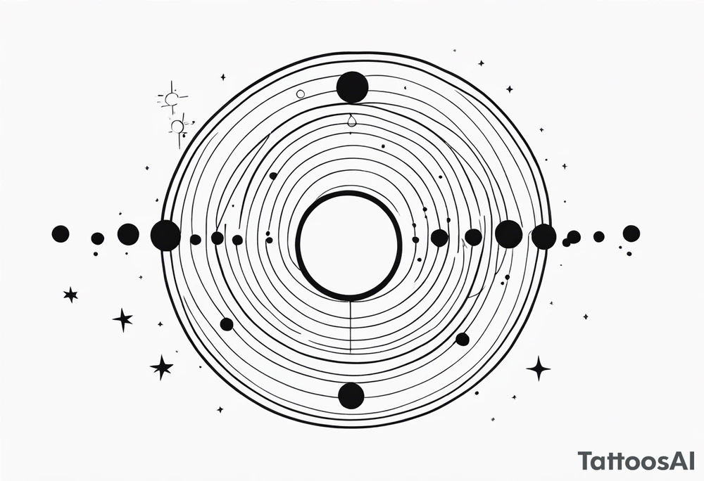 Solar system tattoo idea