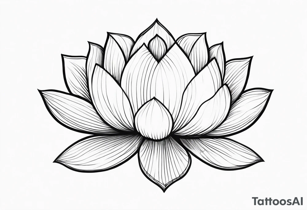 white lotus flower outline tattoo idea
