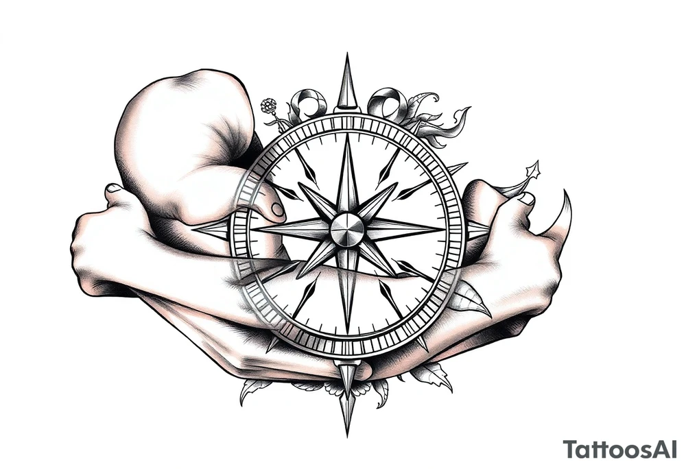 compass tattoo idea