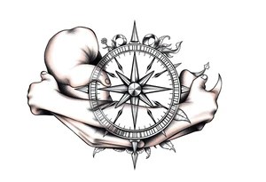 compass tattoo idea