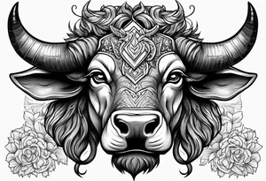 Minotaur head like a sculpture tattoo idea