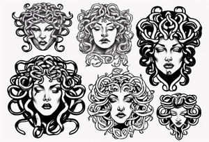Powerful lusty Medusa tattoo idea