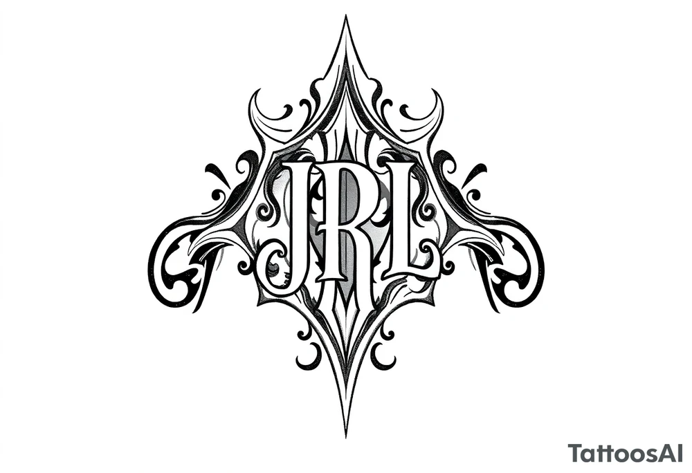 Monogram JRL tattoo idea