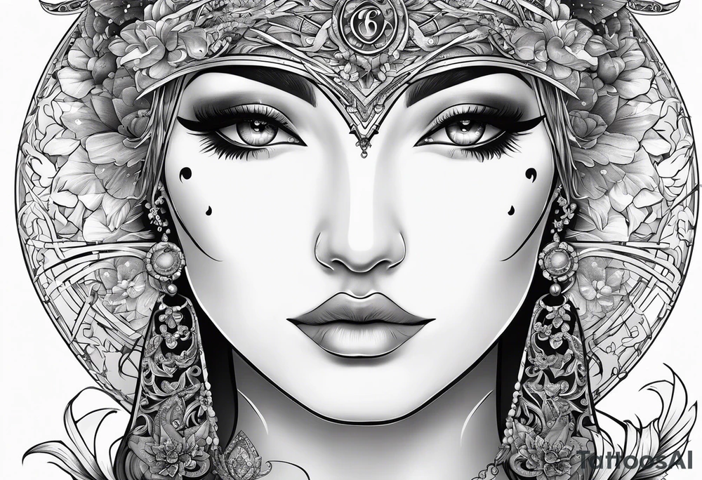 Segno zodiacale cancro con numero 69 tattoo idea