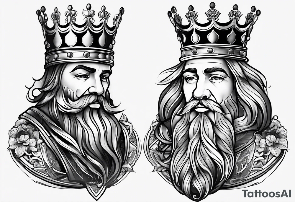 French king tattoo idea