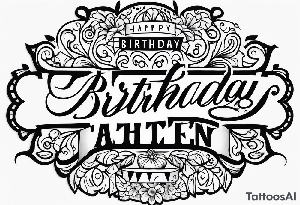 Birthday tattoo idea