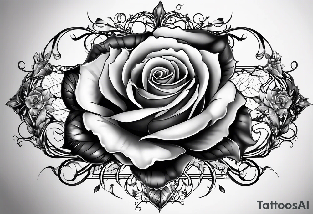 eine Taschenuhr mit einer Rose tattoo idea