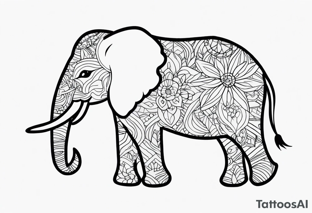 cute Elephant tattoo idea